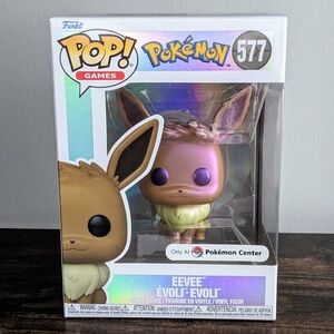 NEW Eevee Funko Pop Pearlescent Eevee Pokemon Center Exclusive Funko Pop 577